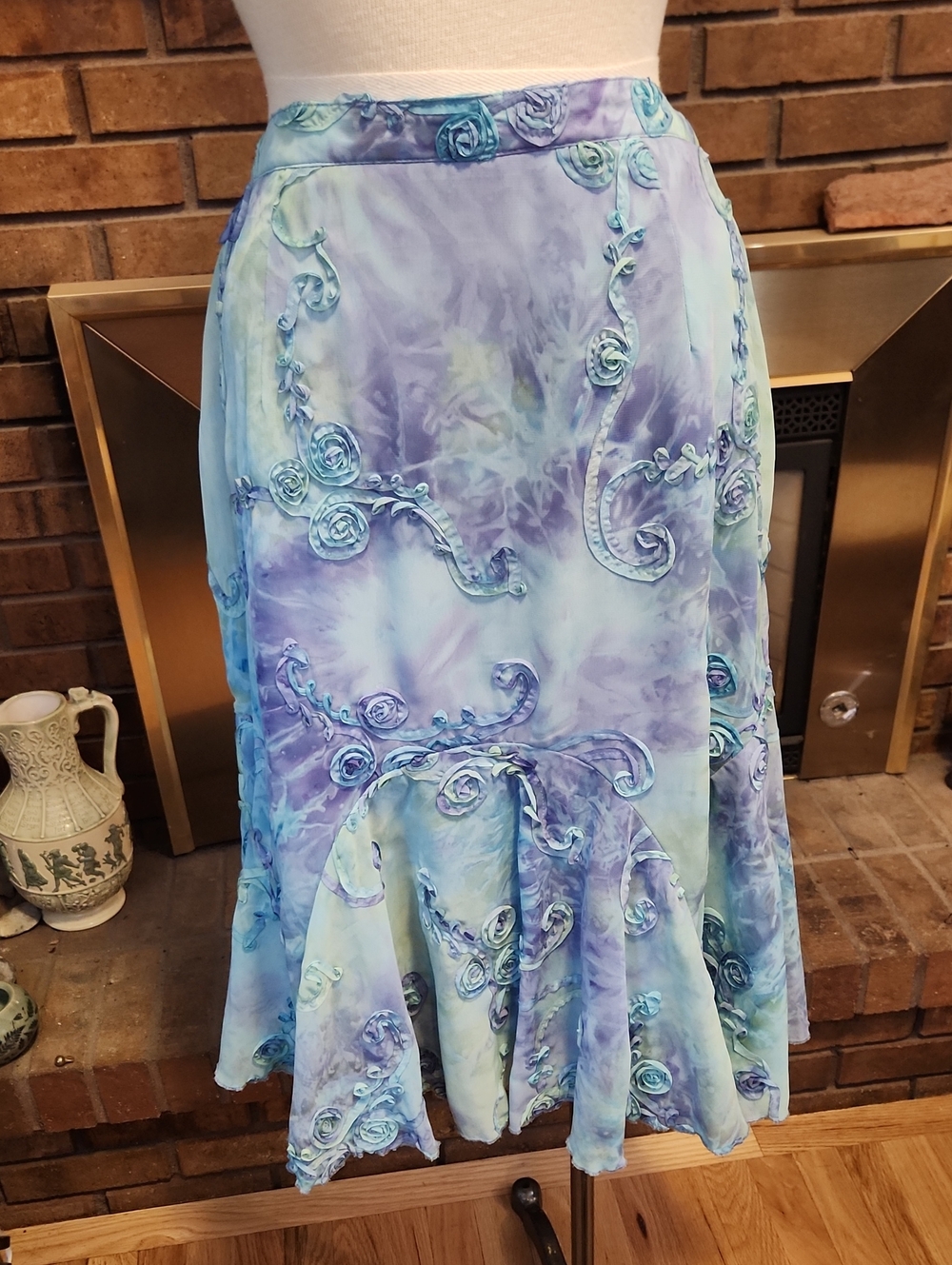 Fairy Whimsical Skirt Garden Goddess Cottagecore size 12 y2k feminine flowy